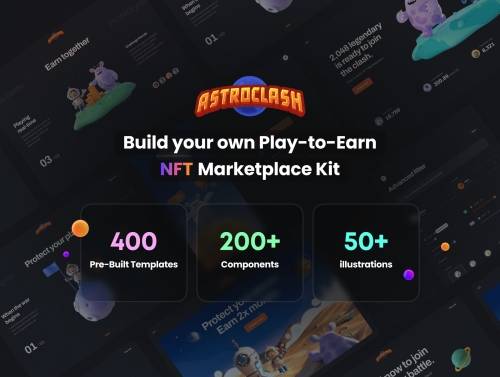'AstroClash: Play-to-Earn NFT Marketplace Kit'