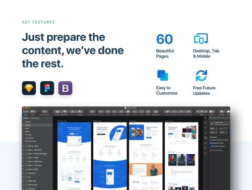 'Ehya 60 Landing Pages Design & HTML/CSS Template'