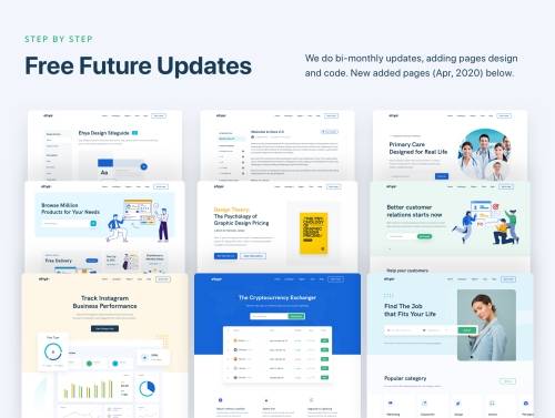 'Ehya 60 Landing Pages Design & HTML/CSS Template'