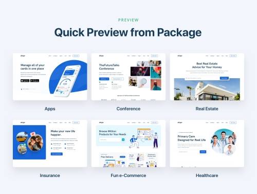 'Ehya 60 Landing Pages Design & HTML/CSS Template'
