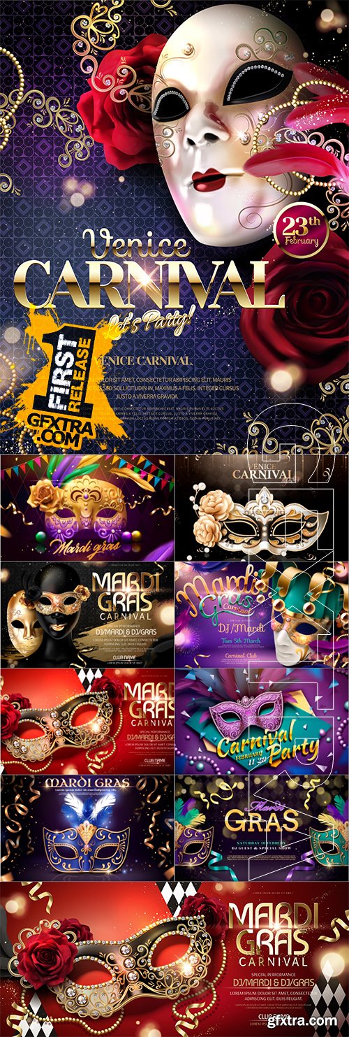 Carnival Mardi Gras vector illustration