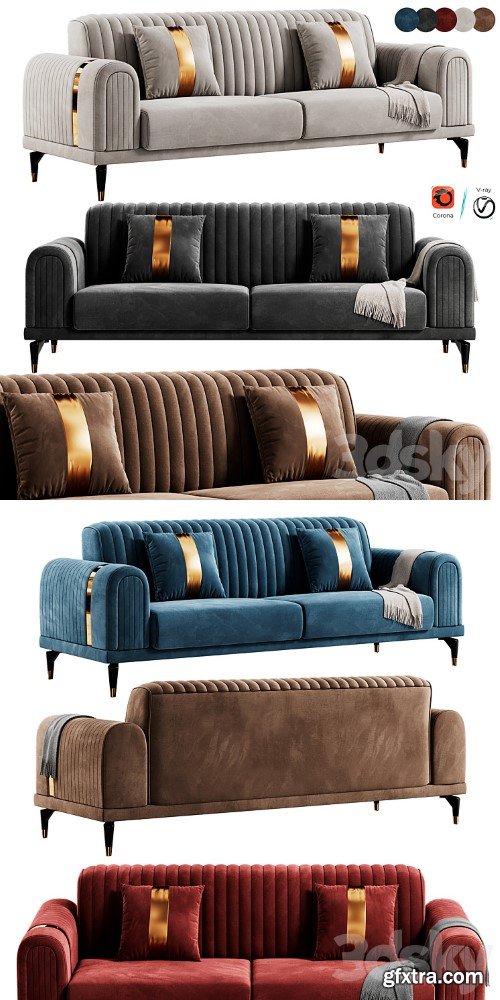 3dsky Pro - FH 5020 Luxury Italian Sofa