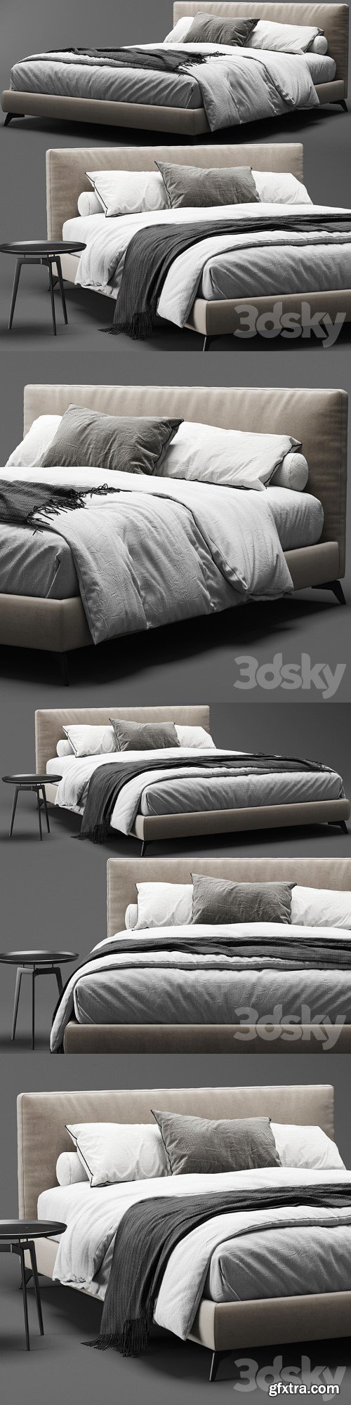 3dsky Pro - Meridiani Stone Up Bed