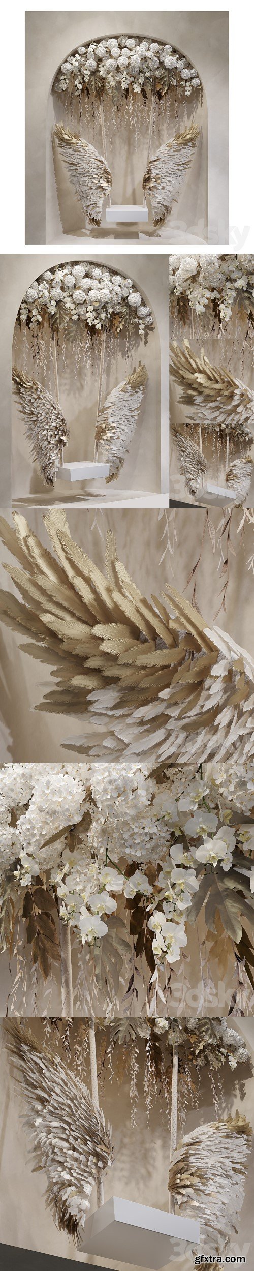 3dsky Pro - Decorative swing with wings