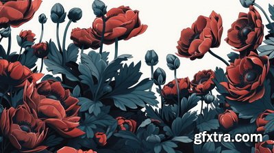 Valentine's Day Background Illustrations with AI 2, 39xJPG