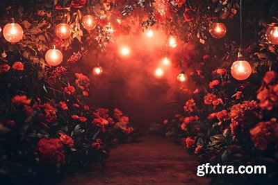 Valentine's Day Background Illustrations with AI 2, 39xJPG