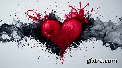 Valentine's Day Background Illustrations with AI 2, 39xJPG