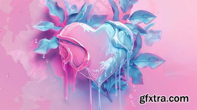 Valentine's Day Background Illustrations with AI 2, 39xJPG
