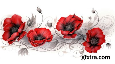 Valentine's Day Background Illustrations with AI 2, 39xJPG