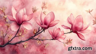 Valentine's Day Background Illustrations with AI 2, 39xJPG