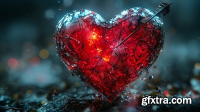 Valentine's Day Background Illustrations with AI 2, 39xJPG