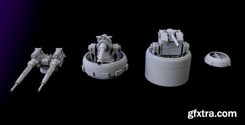 Cgtrader - Scifi Laser Engine 3D model