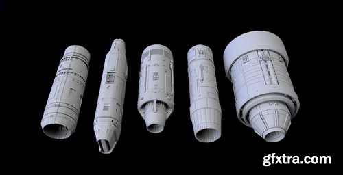 Cgtrader - Scifi Laser Engine 3D model