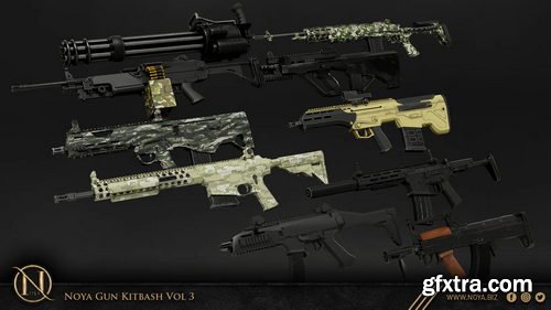 FlippedNormals - NOYA 50 Gun Kitbash Vol 3