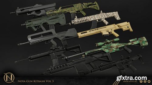 FlippedNormals - NOYA 50 Gun Kitbash Vol 3