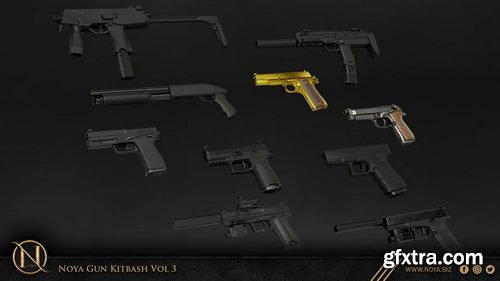 FlippedNormals - NOYA 50 Gun Kitbash Vol 3