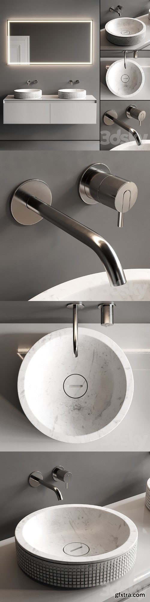 3dsky Pro - Antonio Lupi Panta Rei + Pixel Vanity Unit Set 3