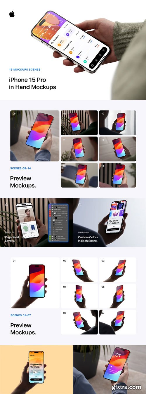 Asylab - 15 iPhone 15 Pro In Hand Mockups Asylab - 15 iPhone 15 Pro In Hand Mockups