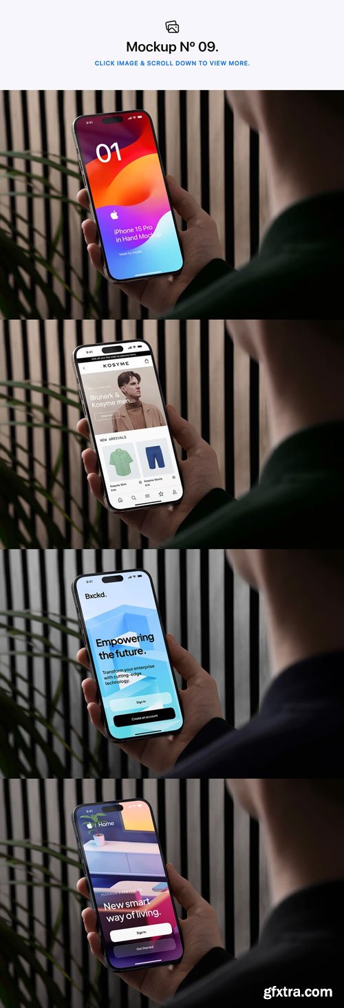 Asylab - 15 iPhone 15 Pro In Hand Mockups Asylab - 15 iPhone 15 Pro In Hand Mockups