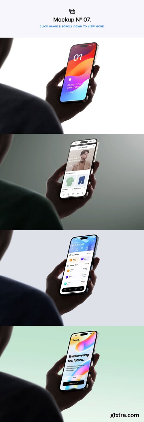Asylab - 15 iPhone 15 Pro In Hand Mockups Asylab - 15 iPhone 15 Pro In Hand Mockups