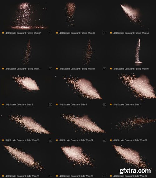 ProductionCrate - Explosions Spark Burst Sweeteners - 262 4K VFX Items ProductionCrate - Explosions Spark Burst Sweeteners - 262 4K VFX Items