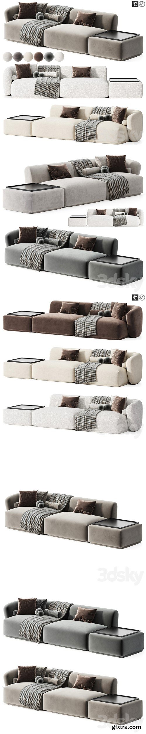 3dsky Pro - Modular sofa Fabro 4