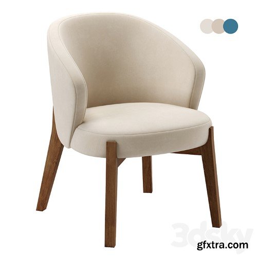 3dsky Pro - Armchair Astoria, Morris Buckle white