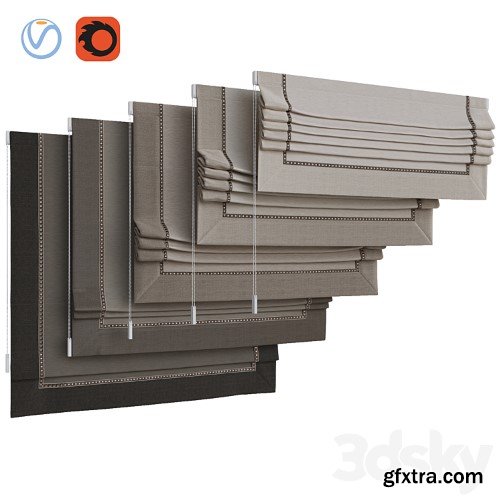 3dsky Pro - Set of Roman blinds 17