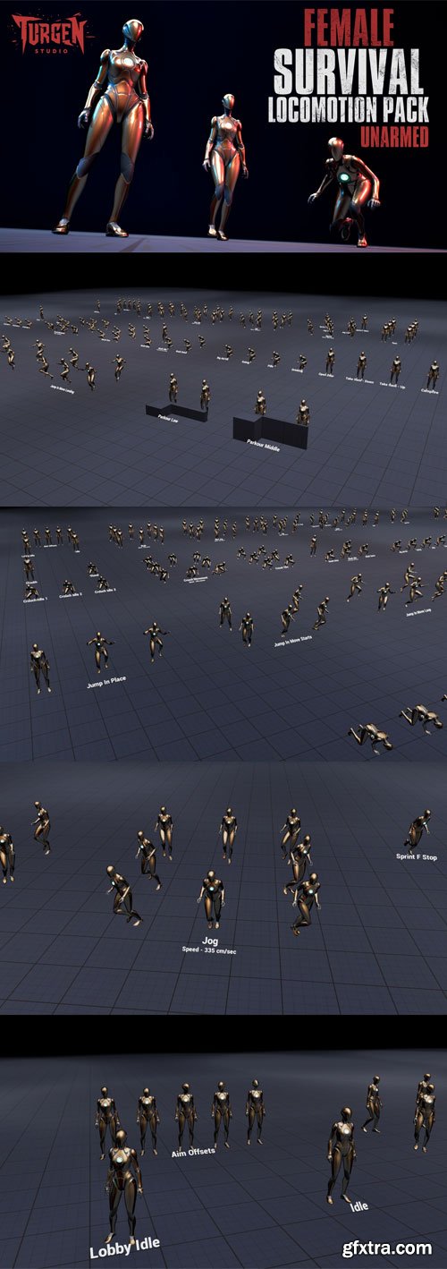 Fab - Female Survival Locomotion Pack - Unarmed