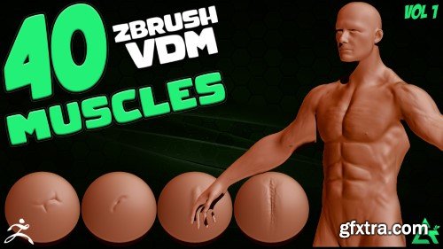 Artstation - 40 Real Muscles VDM Brush