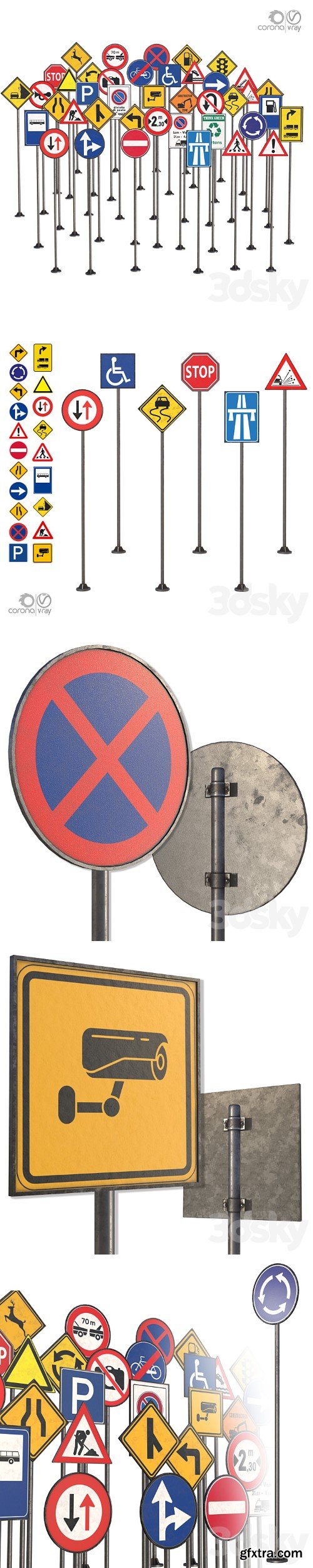 3dsky Pro - Street sign-set 01