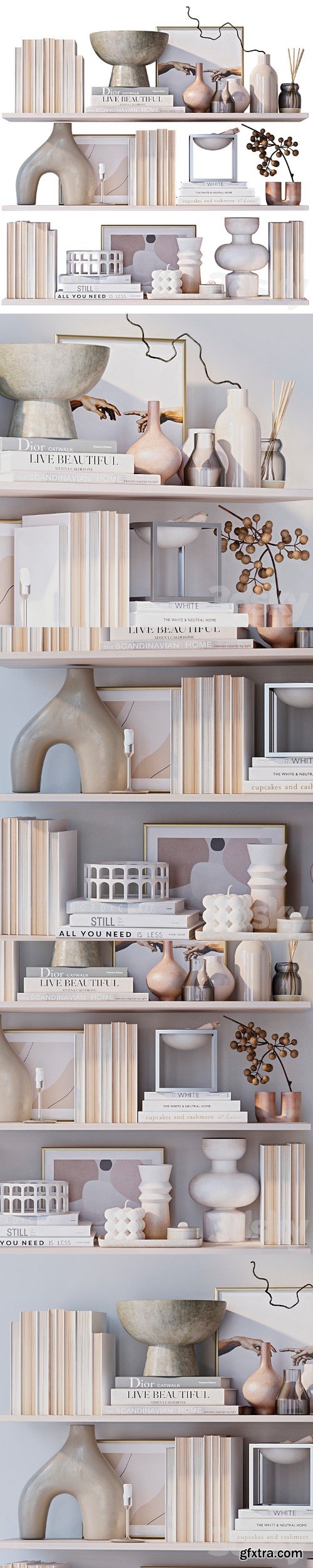 3dsky Pro - Shelves with decor