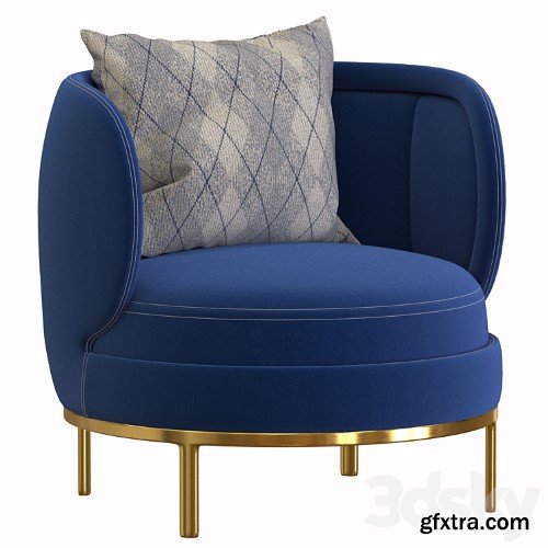 3dsky Pro - Wittmann Vuelta Swivel Lounge Armchair Designed by Jaime Hayon