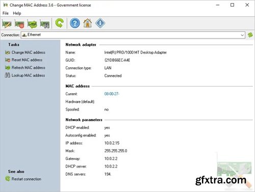 LizardSystems Change MAC Address 25.01