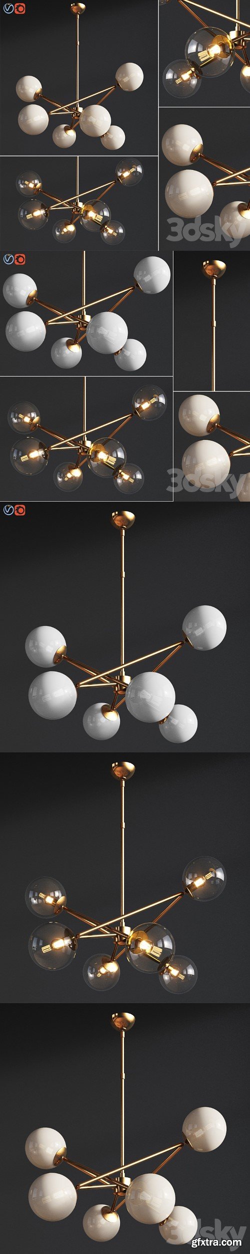 3dsky Pro - Turenne Large Dynamic Chandelier Circalighting