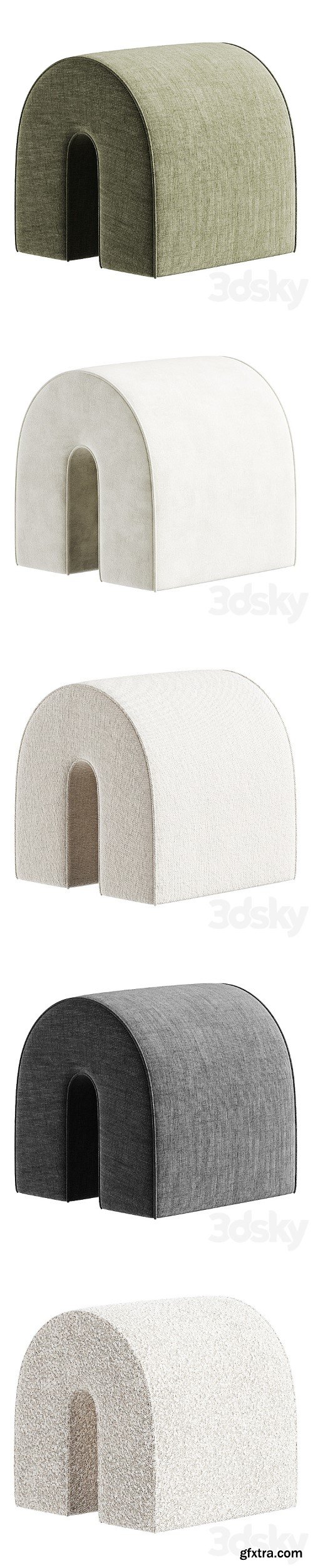 3dsky Pro - Ernie Upholstered Bench