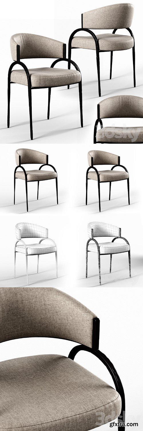 3dsky Pro - Arteriors bahati chair