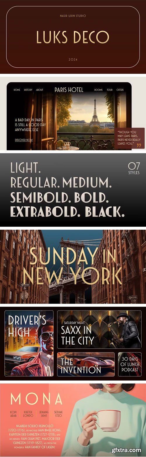 Myfonts - Luks Deco Font Family