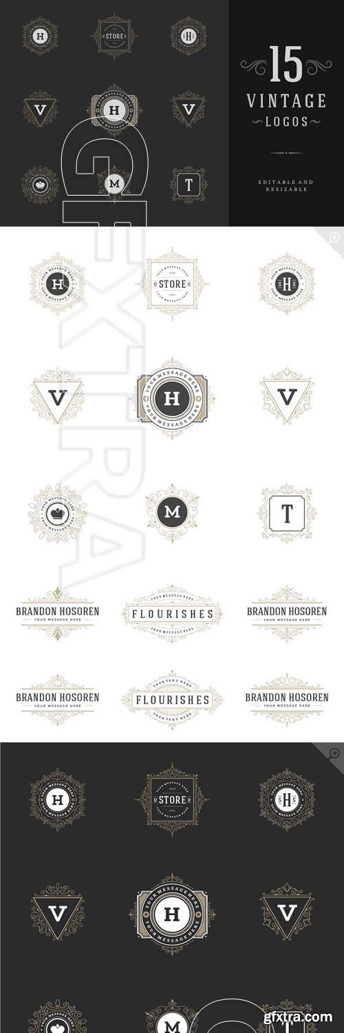 CM - 15 ornaments logos &amp; monograms - 1395182