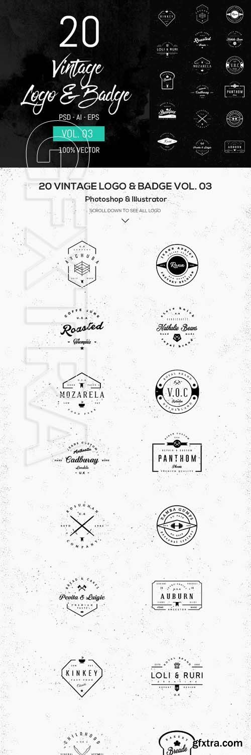 CM 20 Vintage Logo &amp; Badge Vol. 3 - 1156446