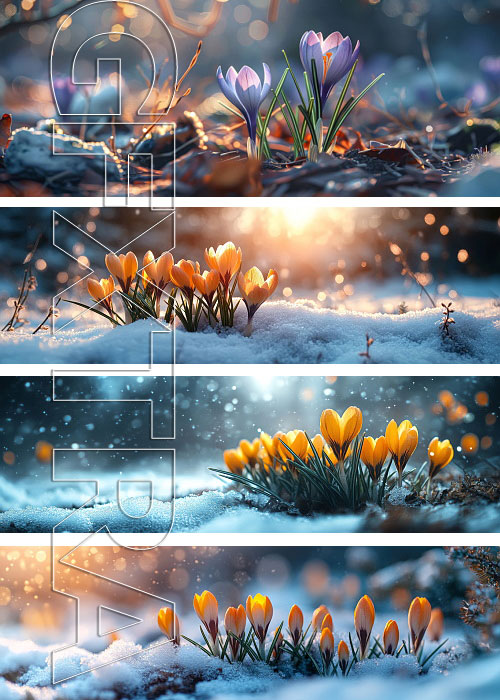 Early Spring Panaromic AI Illustrations 48xJPG