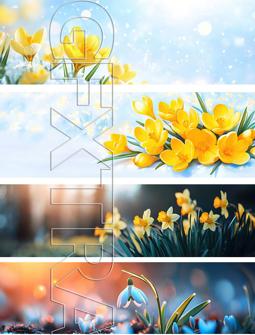 Early Spring Panaromic AI Illustrations 48xJPG