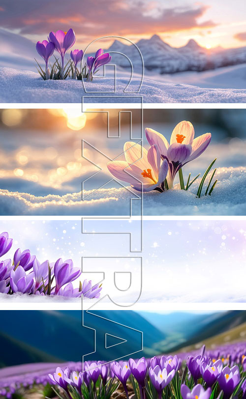 Early Spring Panaromic AI Illustrations 48xJPG