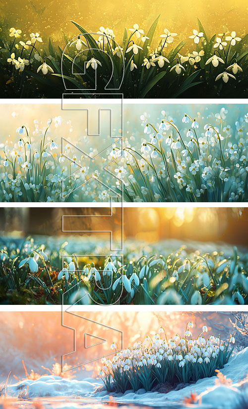 Early Spring Panaromic AI Illustrations 48xJPG