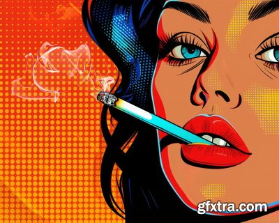 Vintage Style Illustrations of Pretty Womans in 1950's II, 37xJPG