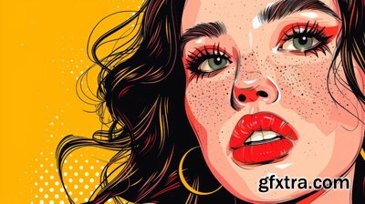 Vintage Style Illustrations of Pretty Womans in 1950's II, 37xJPG