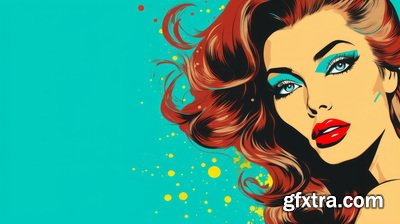 Vintage Style Illustrations of Pretty Womans in 1950's II, 37xJPG