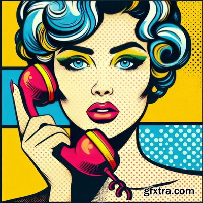 Vintage Style Illustrations of Pretty Womans in 1950's II, 37xJPG