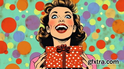 Vintage Style Illustrations of Pretty Womans in 1950's II, 37xJPG