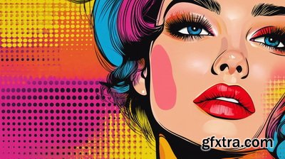 Vintage Style Illustrations of Pretty Womans in 1950's II, 37xJPG